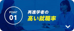 再進学者の高い就職率